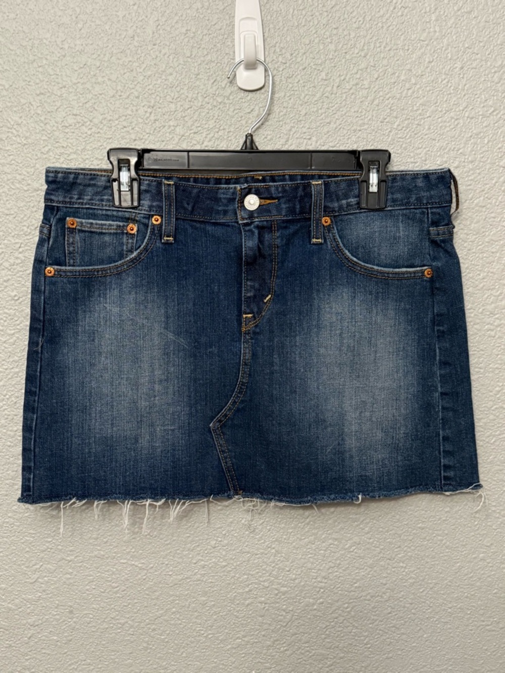 Levi's Denim Raw Hem Mini Skirt Size 10